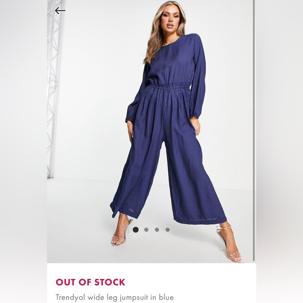 Trendoyl wideleg pantsuit in blue EU sz 38